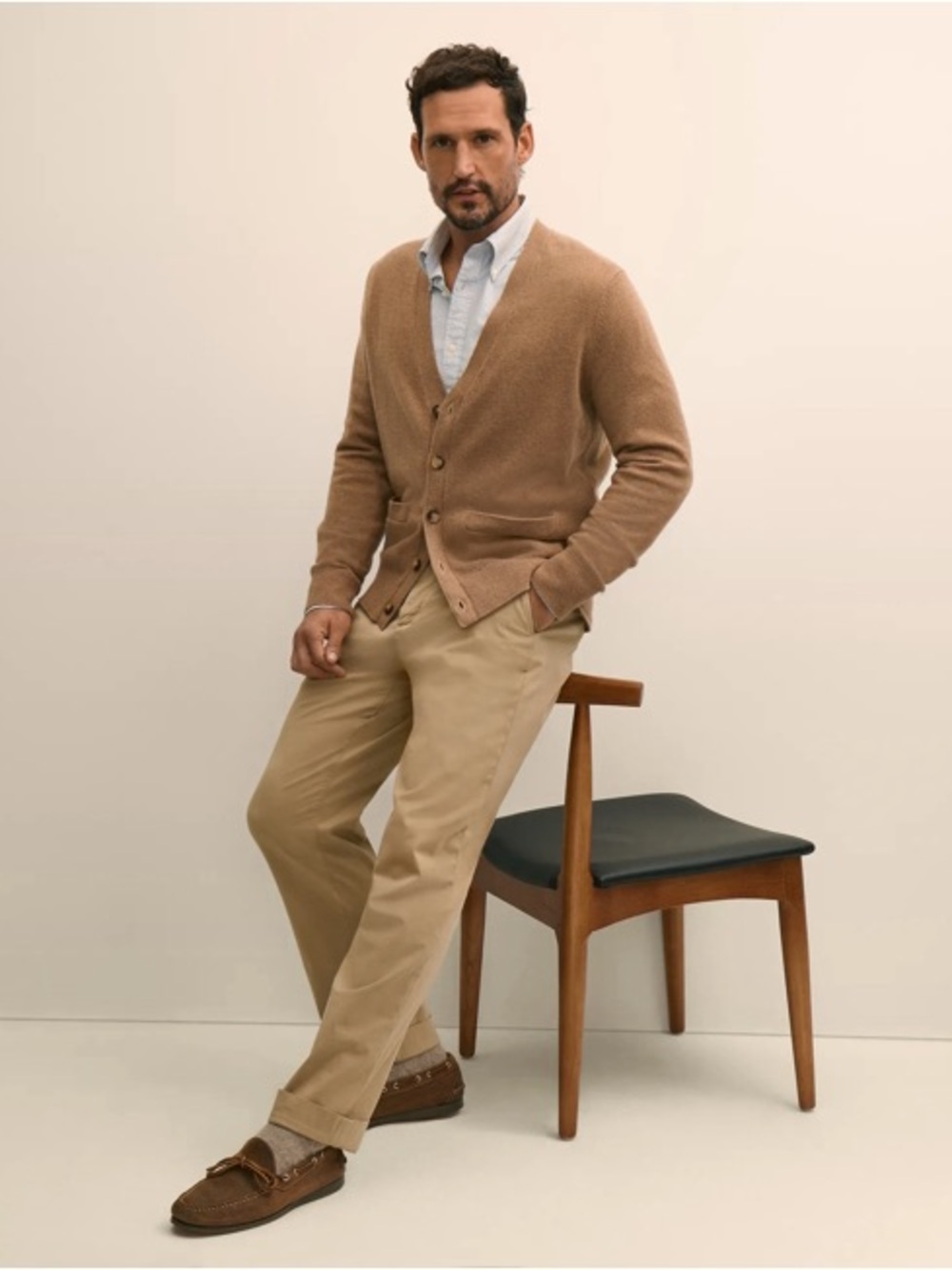 NWT Brooks Brothers Men's Elliot Traditional Chino Pants in Dark Khaki 37/30